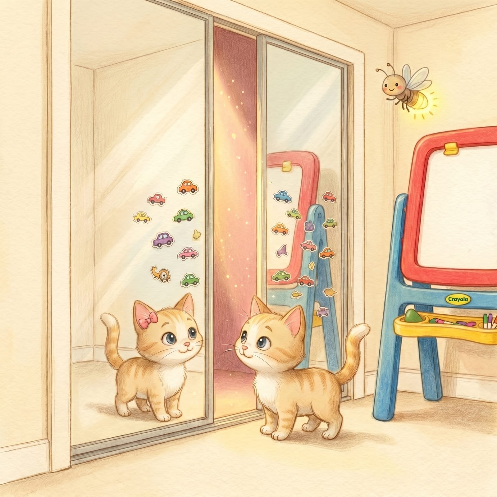 A magic door opens in a familiar nursery